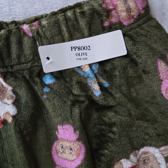 Women's Olive Pajama Pants - Picture 3 of 4